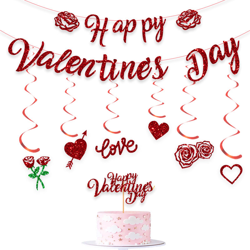 Wholesale Valentine's Day Party Flag Flag Set Decoration
